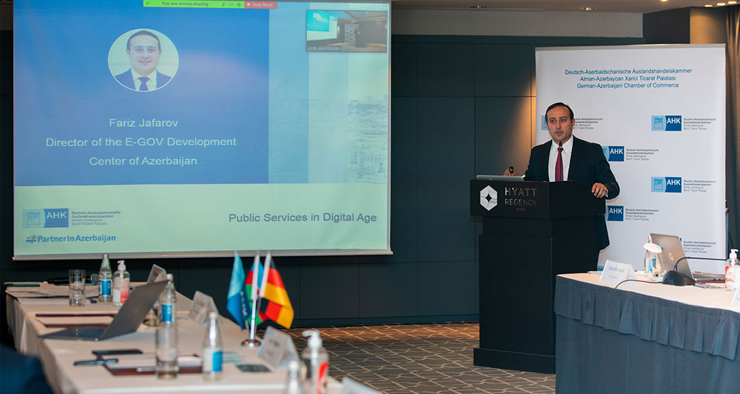 EHİM-in direktoru Alman-Azərbaycan Xarici Ticarət Palatasının yığıncağında təqdimat edib
