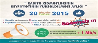 “Rabitə xidmətlərinin keyfiyyətinin yüksəldilməsi aylığı" çərçivəsində reallaşdırılacaq tədbirlər